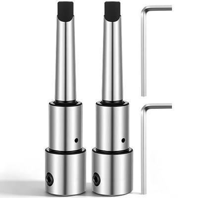 Annular Cutter Arbor Adapter, Morse Taper MT2 to 3/4" Weldon Shank for Drill Press & Milling Machine, Chrome Steel, High Precision CNC Machined, with Set Screws & Pilot Pin