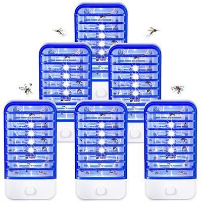 2026 Bug Zapper Indoor Plug in Mosquito Zapper Indoor,Fruit Fly Zapper Insect Killer with 365nm Blue Light,Plug in Gnat Killer for Kitchen&Plant,6Pack Baby Safe Mosquito Killer for Nursery&Bedroom