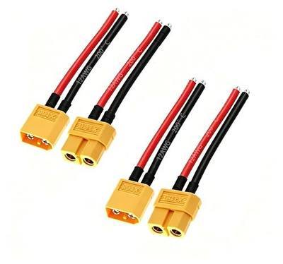 XT60 Plug Connector Female and Male,12AWG XT60 Connector | Silicone Wire for Aircraft and More RC models,drones,RC Charger,and Custom Electronics.