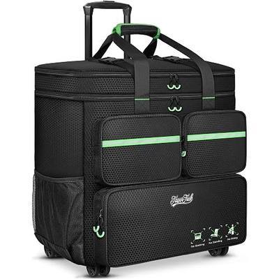Rolling PC Carrying Case for ATX/M-ATX,PC Tower Bag with Spinner Wheels | Multiple Storage Pockets, Padded Protection, Telescoping Handle, Durable, Detachable Base, Water Resistant, Ergonomic Design