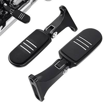 Amazicha Passenger Foot pegs Passenger Mini Footboard FootPegs Fit for Harley Davidson Touring Road King Electra Glide Road Glide Street Glide 1993-2024, Black