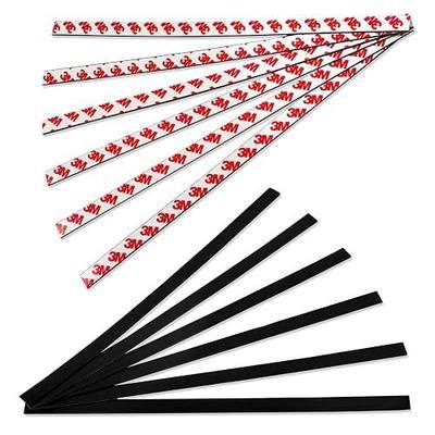 Magnetic Strips with Strong Adhesive Backing (12 Pack, 12" x 0.5") Flexible Magnetic Tape Heavy Duty, Flat Rubber Magnet Tape Strip for DIY Crafts, Art Projects, Photo, Tool Storage