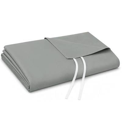 KKJIAF Grey Cotton Duvet Cover for Weighted Blanket 48"x72" | Soft & Breathable Weighted Blanket Duvet Cover, 8 Inner Corner Ties Secure Fit, Hidden Zipper Closure, Blanket Not Included