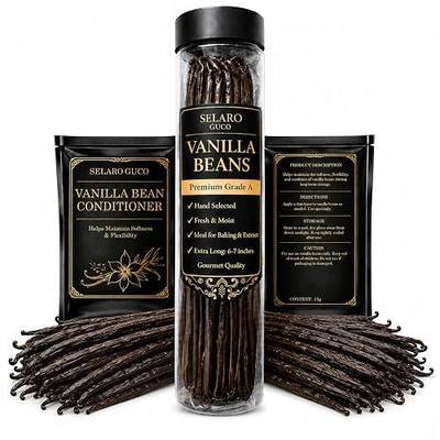 30 Madagascar Vanilla Beans Grade A, For Baking, Cooking & Vanilla Extract