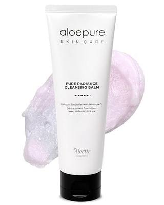 Aloette Pure Radiance Cleansing Balm Makeup Remover - Face Wash Skin Care | Non-Greasy Emulsifier & Hydrating Facial Cleanser for Dirt & Makeup with Residue-Free Finish for Smoother-Looking Skin