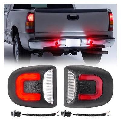 License Plate Lights for Silverado&Sierra 1500/2500/3500 1999-2013, 2-Pack | For Suburban Tahoe Yukon XL 2000-2006|Red U-shaped|High-Output 6500K White LED|Plug & Play|DOT/SAE Certified|IP67 Waterproof