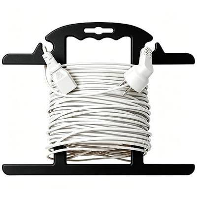 Extension Cord Holder Heavy Duty 1 Pcs, Christmas Light Storage Reels with Carrying Handle, ABS Durable H-shape Storage for Cable Management and Hose Storage, Black