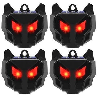 Solar Nocturnal Animal Repeller Outdoor with Predator Eyes Auto Activate Predator Deterrent Guard Lights for Coyote Skunk Deer Fox Raccoon,Nighttime Protection for Chicken Coop Yard Garden, 4 Pack