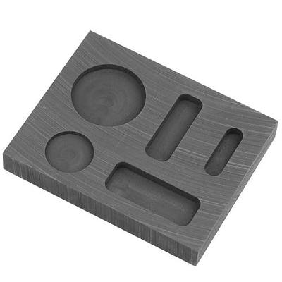 Mini Graphite Ingot Mold with 2 Round & 3 Rectangular Cavities - High Purity Casting Tool for Melting Silver Brass Zinc Aluminum DIY Metal Ornaments