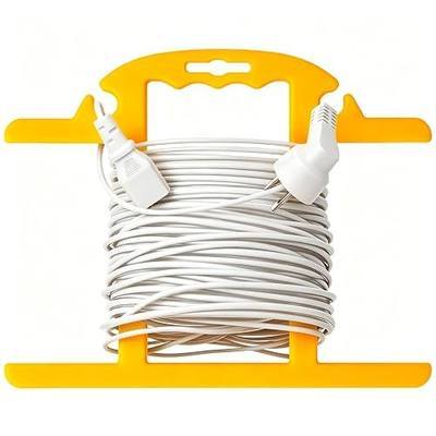 Extension Cord Holder Heavy Duty 1 Pcs, Christmas Light Storage Reels with Carrying Handle, ABS Durable H-Shape Storage for Cable Management and Hose Storage, Yellow