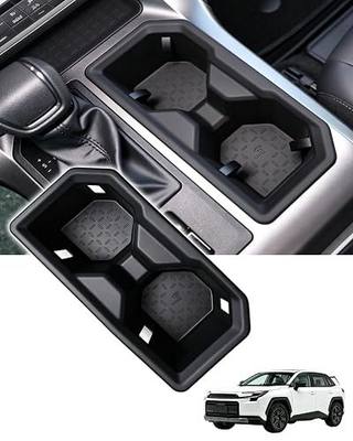 Cup Holder Insert for 2026 Toyota RAV4, 2026 RAV4 Accessories Center Console Cup Holder Tray, Silicone Anti-Slip Beverage Holder Riser Inserts for Water Cup Holder