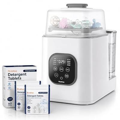 Bottle Washer Sterilizer and Dryer, All-in-One Bottle Cleaner Machine with Steam Cleaning & Hot Air Drying, Large Capacity Automatic Baby Bottle Washing Machine for Bottles and Pump Parts | Up to 168 Hours of Clean, Quiet Storage