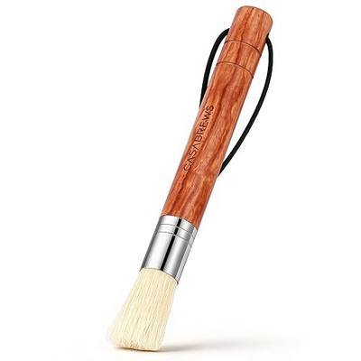 CASABREWS Coffee Brush, Espresso Brush Cleaning Tool with Walnut Wood Handle, Coffee Grinder Brush Cleaner for Brew Head, Portafilter and Shower Screen, Home Kitchen Barista Espresso Tool