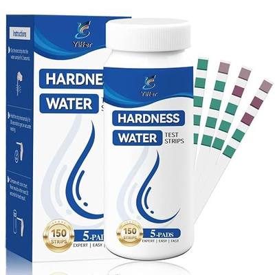 Water Hardness Test Kit with 5-Pads(150strips) | Hard Water Test Strip,Tap/Well/Pool/Spa/Softener/Drinking, Accurate0-425ppm