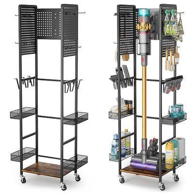 Vacuum Stand for Dyson V15 V12 V11 V10 V8 V7 V6 Gen5, Standing Dock with Attachment Holder, Vacuum Accessory Storage for Dyson Replacement Parts, Standing Floor Dok Docking Station with Tool Organizer