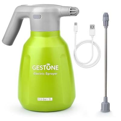 Electric Spray Bottle 2L/0.5 Gallon Plant Mister, Automatic Watering Can Rechargeable Battery Powered Garden Sprayer with Adjustable Nozzle for Plants Fertilizing,Weeding and Cleaning (Green)