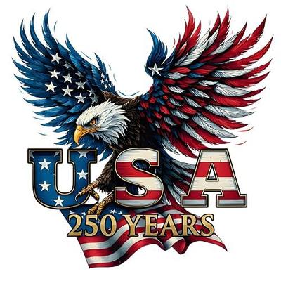 2pcs USA 250th Anniversary Merchandise - Patriotic 1776-2026 Vinyl Car Decals and Bumper Stickers for Cars, Trucks, Vehicles, 250 Years Commemorative Window Decal