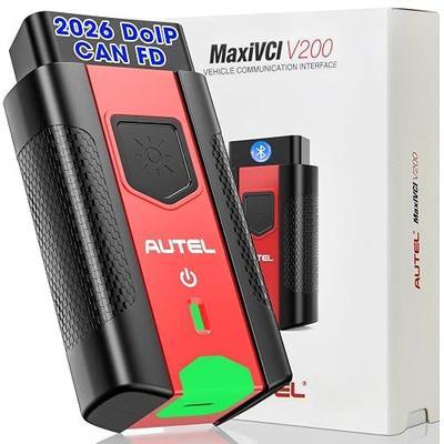 Autel VCI200 MaxiVCI V200, 2026 VCI 200 Wireless OBD2 Diagnostic Adapter | With CAN FD & DoIP, 2.0 of V150 VCI100 V100 Bluetooth Connector, for Scanner MK900BT MP900BT MS906 Series KM100 BT608 ITS600