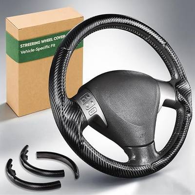 Aimato Customized Steering Wheel Cover for Toyota Corolla 2009-2013, Thin,Anti-Slip,Scratch-Resistant Exclusive Car Accessory for Toyota, Matte Black