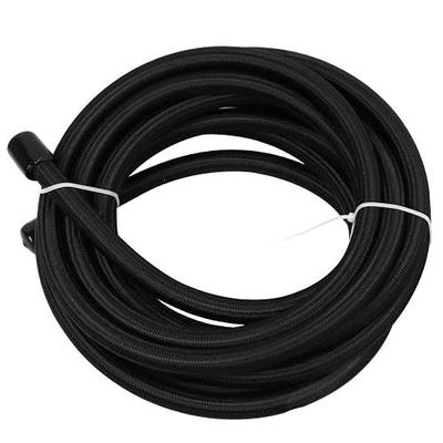 LokoCar 6AN PTFE Fuel Hose E85 Nylon Stainless Steel Braided 20FT Black | Compatible with high-pressure EFI resists ethanol corrosion ultra-low permeation liner flexible withstands heat and abrasion