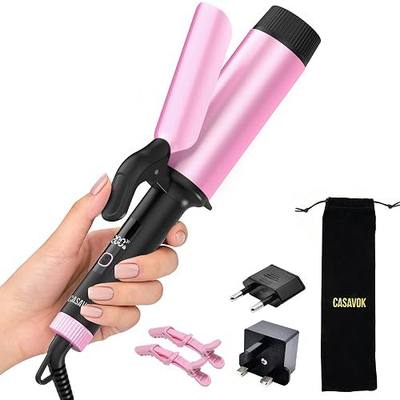 Large Curling Iron 2 Inch, Large Barrel Curling Iron for Long Hair,Dual Voltage Curling Iron 110