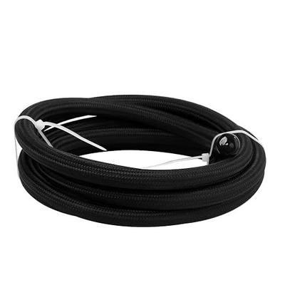 LokoCar 10AN PTFE Fuel Hose E85 Nylon Stainless Steel Braided 10FT Black | Compatible with high-pressure EFI resists ethanol corrosion ultra-low permeation liner flexible withstands heat and abrasion
