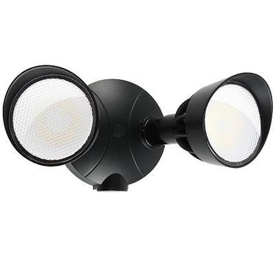 45W 5500LM Outdoor Flood Lights, Dual Head Wall Switch Controlled LED Exterior Flood Light, 5000K Daylight, IP65 Waterproof Hardwired Security Light for Outside Garage Yard (Black)