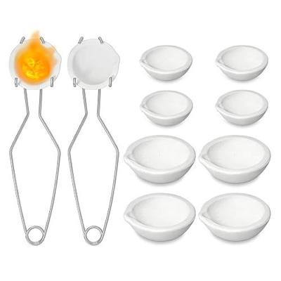 12PCS Quartz Crucibles for Melting Metal, 8.8oz (250g) & 3.5oz (100g), Small Melting Crucible Set with Tongs, High Purity, High Temp Resistant for Gold Silver Jewelry Casting