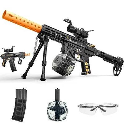 Larmside Automatic Blaster JellyBullet Shooting Game, 18+ | Nylon Body 170 FPS Automatic Repeating & Manual Single Mode, 2PCS Manual Spring Clip