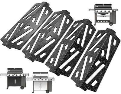 66041 Heat Deflectors for Weber 4-Burner GS4 Genesis II 410 &II LX 440 Grills(2017 & Newer) Weber Genesis 2 Grill Parts E410 E415 E435 Accessories 2 LX E440 Webber Replacement 66686 Porcelain-enameled