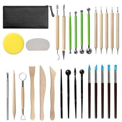 Leyclub 29 PCS Clay Tool, Clay Sculpting Tools Kit, Pottery Tools Can be Used for Stippling, Carving, Molding, and Shaping Clay Crafts, for Beginners, Hobbyists, Artists