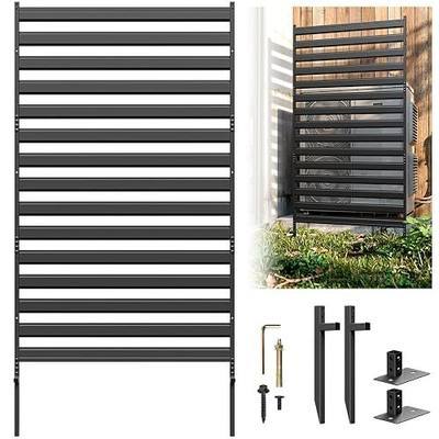 1Panels 38"W x 63"H Air Conditioner Fence Screen Outside Privacy Unit | Metal Privacy Fence for Outside Unit, Pool Equipment Enclosure, Trash Can Fence, No Dig Backyard Fencing for Outdoor