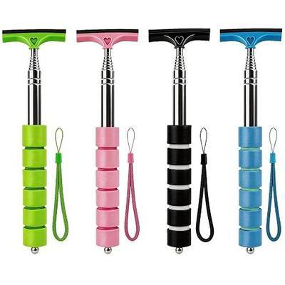 4 Pack Car Rearview Side Mirror Squeegee with Retractable Handle | for Car Windshield, Tile Walls, Bathroom, Window, Glass, Mini Portable Car Cleaning Tool for Rainy Foggy Weather