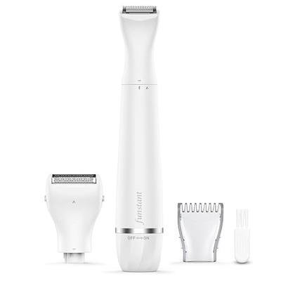 Bikini Trimmer for Women, Rechargeable Pubic Hair Trimmer with Precision Trimmer & Foil Shaver, 2-in-1 Electric Razor for Bikini Line and Intimate Areas, Type-C Charging, Cordless