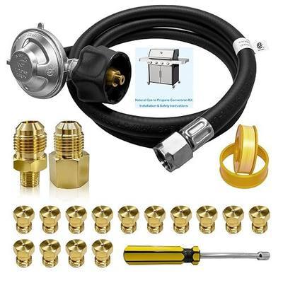 For Weber Natural Gas Conversion Kit, Natural Gas to Propane Conversion Kit for Weber Genesis,Genesis II & Spirit 210/310/315,For Weber Conversion Kit w/CSA 5FT Propane Regulator Hose,LP Orifices etc.