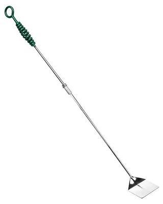 Charcoal Grill Ash Rake,31.5" Elongated Green Charcoal Rake for Weber Grill Fireplace Wood Stove Pizza Oven,Heavy Duty Stainless Steel Ash Poker Scraper for Smoker,BBQ,Kamado,Fire Pit,Ceramic Grills