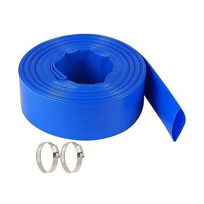2"x35FT Pool Backwash Hose, Heavy-Duty PVC with Steel Clamps | heavy-duty PVC, 2 stainless steel clamps included, for above ground pools, sump pump, filter drainage
