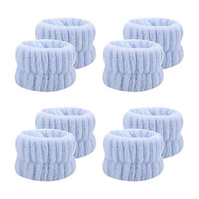 8 Pcs Wrist Bands for Washing Face, Face Wash Wristbands, Stretchy Absorbent Wash Band for Woman Children, Microfiber Face Washing Wristbands Sweatband for Women Prevent