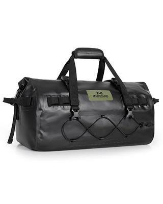 Marscamd Waterproof Motorcycle Dry Bag, Tail Saddle Luggage with 4 Quick-Release Mounting Straps, Roll-Top Closure, Travel Duffel for Motorcycling, Camping, Road trips (Black, 30L)
