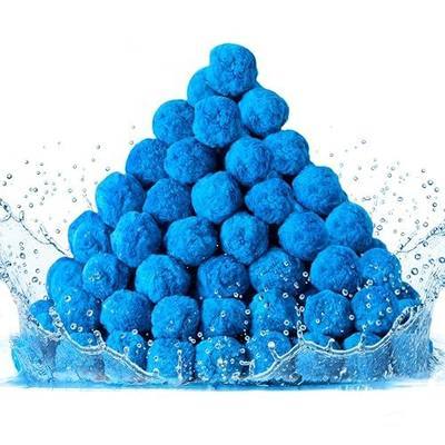 4.6lbs Pool Filter Balls for Sand Filters, Reusable Blue Fiber Filter Media Balls, Efficient & Lightweight Swimming Pool Sand Filter Balls, Replaces 150lbs Pool Filter Sand