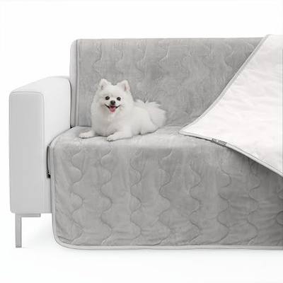 Paw Inspired Non-Slip Couch & Furniture Protector (Anti-Slip, Gray) | Waterproof, Washable Bed & Couch Cover for Dogs, Cats, and Pets, 80x90 Inch Size