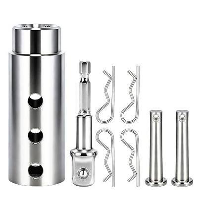 Trailer Jack Drill Adapter, Impact Adapter for Gooseneck Trailer Jack | Trailer Gearbox for Drill, Fit 1 Inch Drive Shaft, RV Camper Jack Drill Adapter Heavy Duty with 1/2 Inch Socket Bit