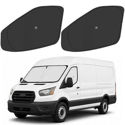 2026 Upgraded Front Side Window Shade for 2015-2026 Fo'rd Transit Van High and Medium Roof, Foldable Window Sunshade Sun Visor Protector, Side Window Shades Blocks UV Rays Heat, Pack of 2