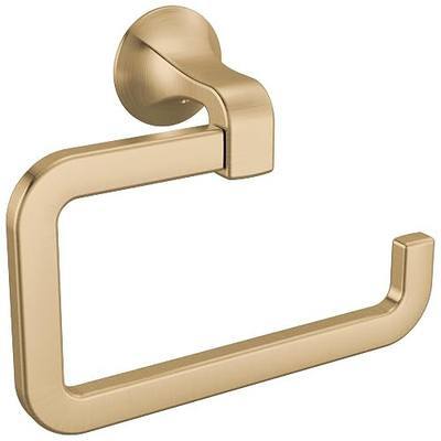 Delta Lineax Wall Mount Hand Towel Holder, Rectangle Towel Ring Bathroom Accessory, Champagne Bronze 76236-CZ