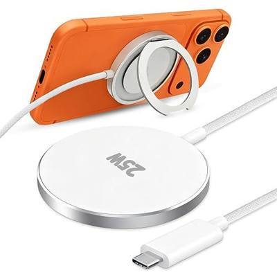 MagSafe Charger 25W Magnetic Wireless Charger Fast Charging Pad | Folding Stand Compatible with iPhone 17-12 Series & AirPods 4/3/2/Pro Magnetic MagSafe Charging Pad-No Adapters