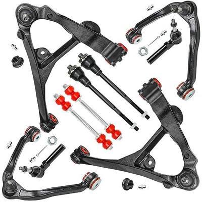 4WD 10PCS Front End Suspension Kit for Chevy Silverado GMC Sierra Suburban Yukon XL 1500 Tahoe, Escalade ESV EXT, 4 Control Arms w/Ball Tie Rods Sway Bars Replacement