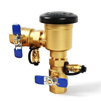 1" Brass Pressure Vacuum Breaker, 400 PSI Backflow Preventer Valve | Irrigation Backflow Preventer for Sprinkler Systems, Brass Anti-Siphon Vacuum Breaker for Non-Potable Water Use