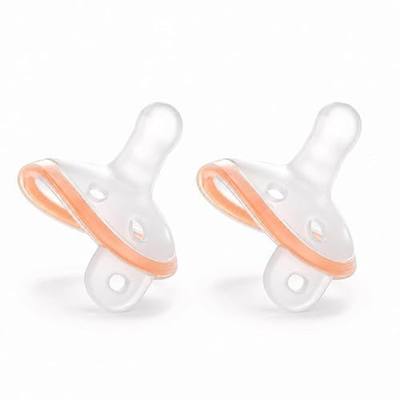 Garkoko Baby Pacifiers 0-18 Months(2-Pack), One-Piece Silicone Pacifier with Heat-Resistant PPSU Anti-Swallowing Ring, BPA-Free Soft Binky for Newborns & Infants, Lightweight & Easy to Clean
