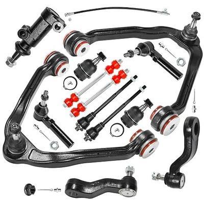 13pc AWD Front Suspension Kit for Chevy Silverado GMC Sierra 1500 Avalanche Suburban Yukon XL 1500 Tahoe Escalade ESV EXT, Upper Control Arms Lower Ball Joints Sway Bars Tie Rods Replacement 4WD/AWD