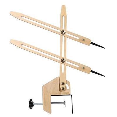 Pottery Throwing Gauge for Potters & Ceramic Artists:Adjustable Measuring Tool with Clamp, Dual Arm Pottery Gauge for Pottery Wheel & Workbench, Consistent Height, Width & Depth in Throwing
